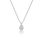 0.5 Ct Pear Diamond Halo Pendant by Fortune Jewellery 