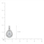 Lab grown 0.75 Ct Pear Diamond Halo Pendant by Fortune Jewellery 
