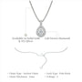Classy 1 Ct Pear Diamond Halo Pendant by Fortune Jewellery 