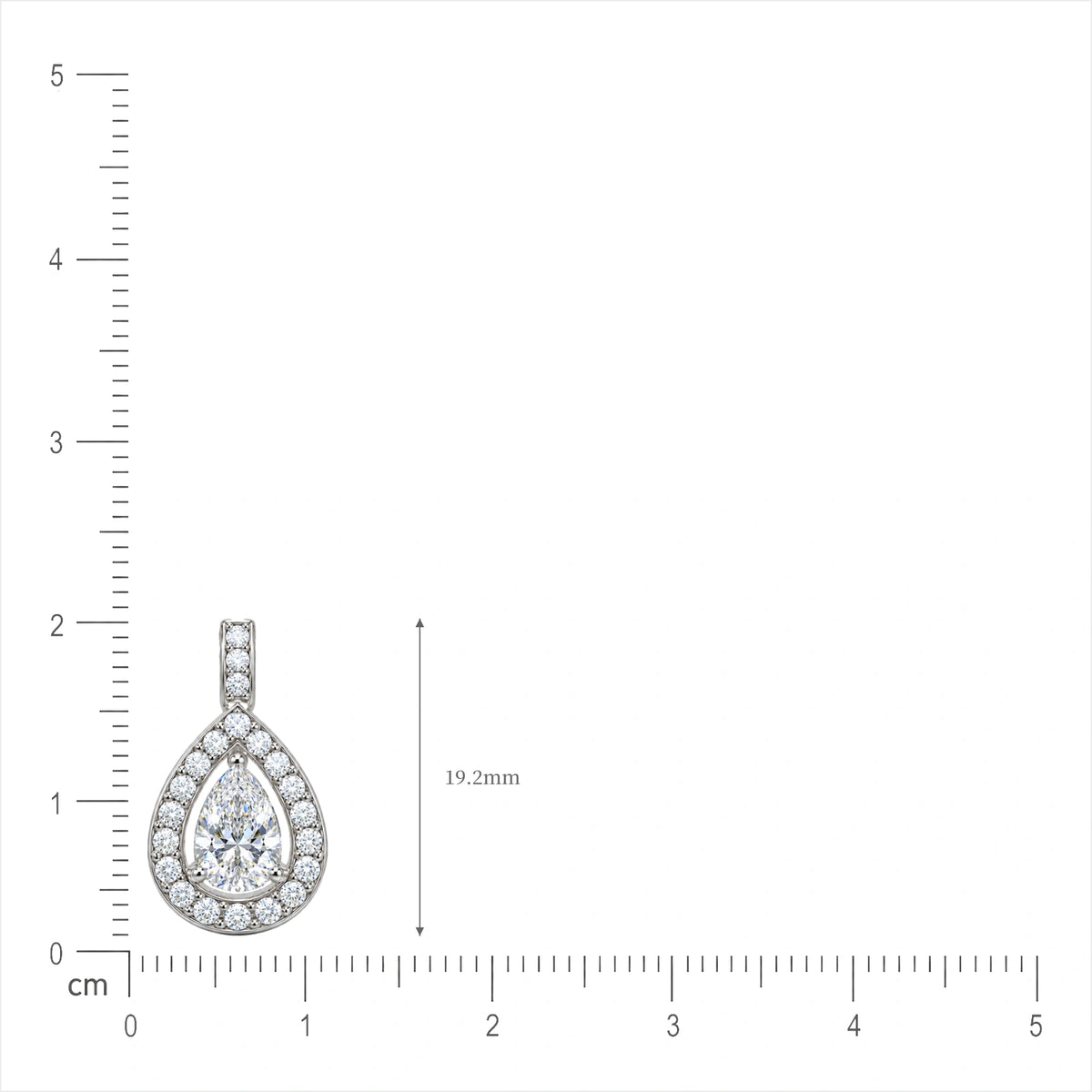 Trendy 1 Ct Pear Diamond Halo Pendant by Fortune Jewellery 