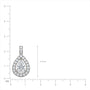 Lab grown 3 Ct Pear Diamond Halo Pendant by Fortune Jewellery 