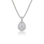 3 Ct Pear Diamond Halo Pendant by Fortune Jewellery 
