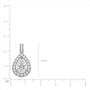 Lab grown 4 Ct Pear Diamond Halo Pendant by Fortune Jewellery 
