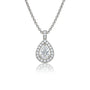 4 Ct Pear Diamond Halo Pendant by Fortune Jewellery 