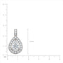 Lab grown 5 Ct Pear Diamond Halo Pendant by Fortune Jewellery 