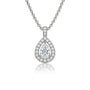 5 Ct Pear Diamond Halo Pendant by Fortune Jewellery 