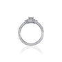 Stylish celestial halo diamond ring 