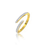 Stylish radiant curve diamond ring