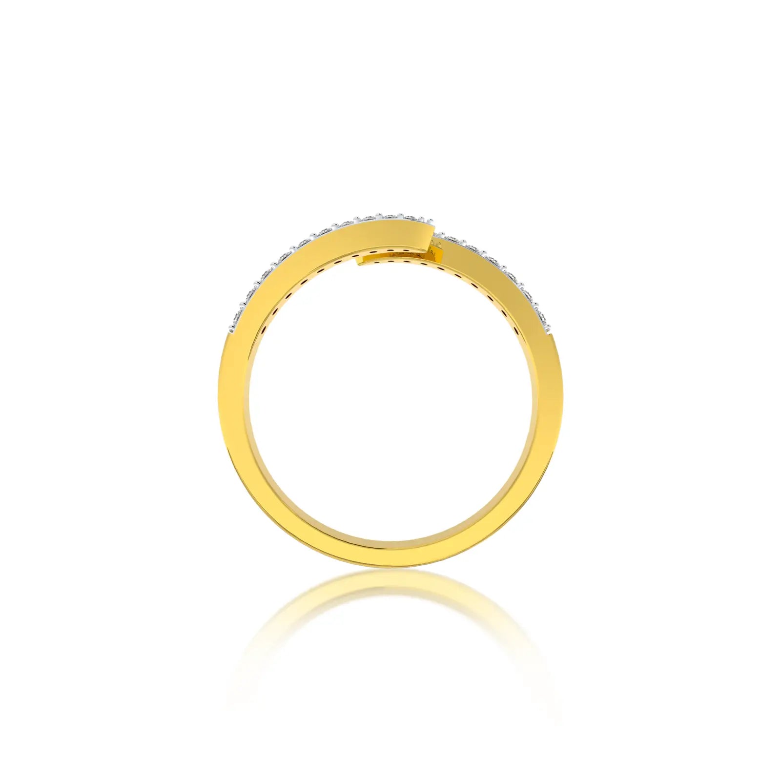 Radiant curve diamond ring for office wear