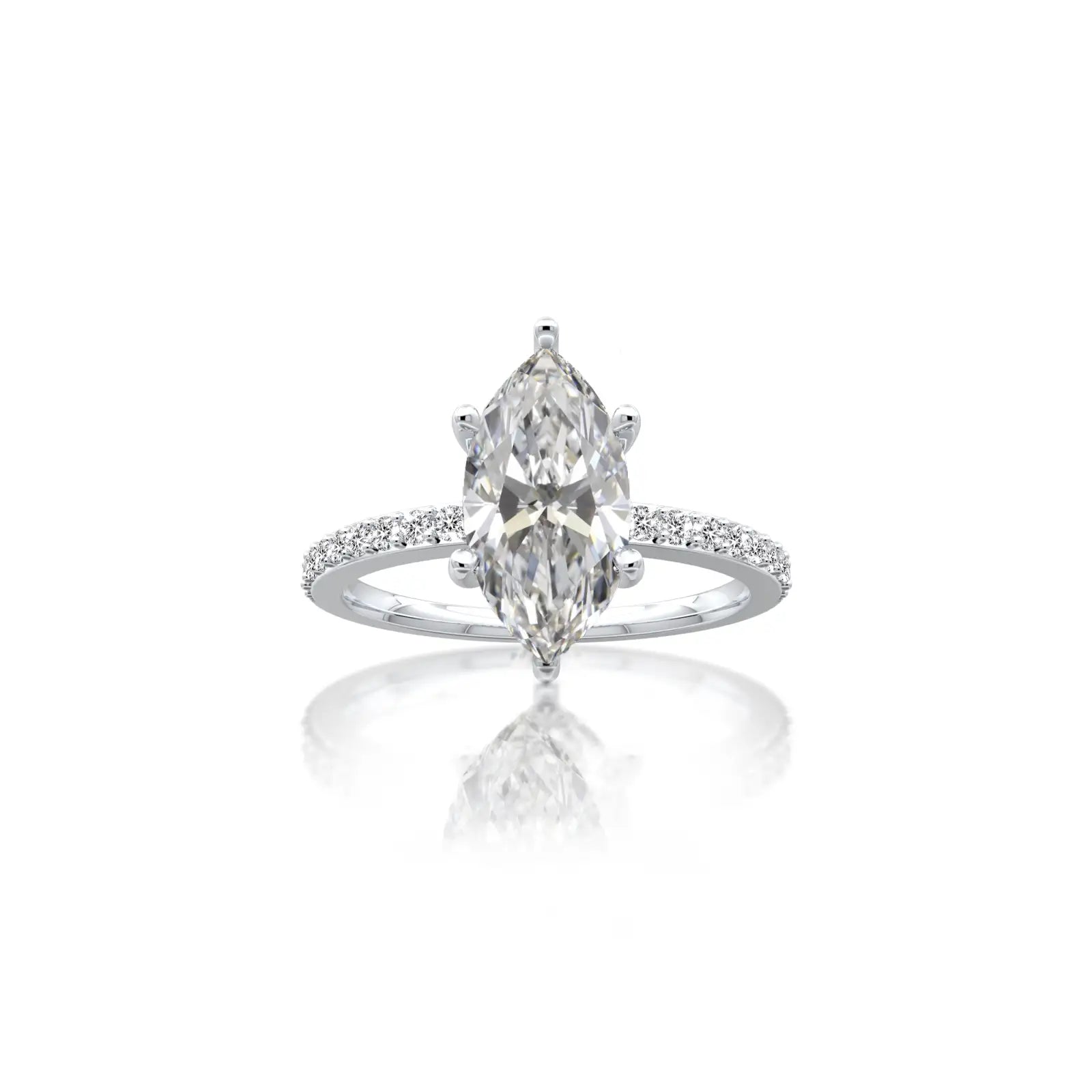 White gold marquise grace diamond ring