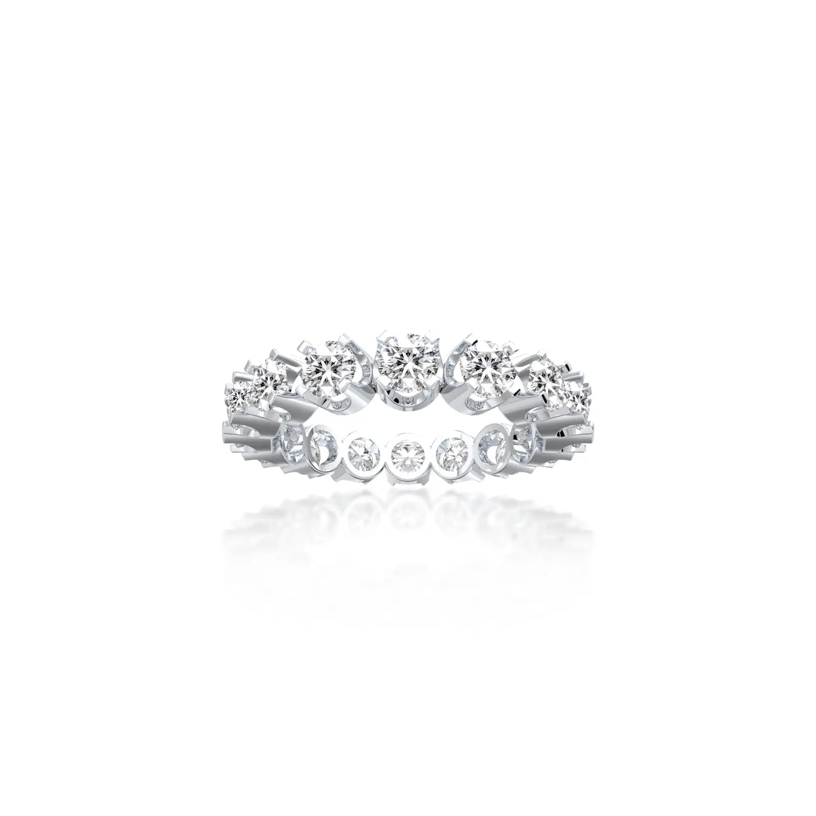 Trendy harmony crown diamond band ring