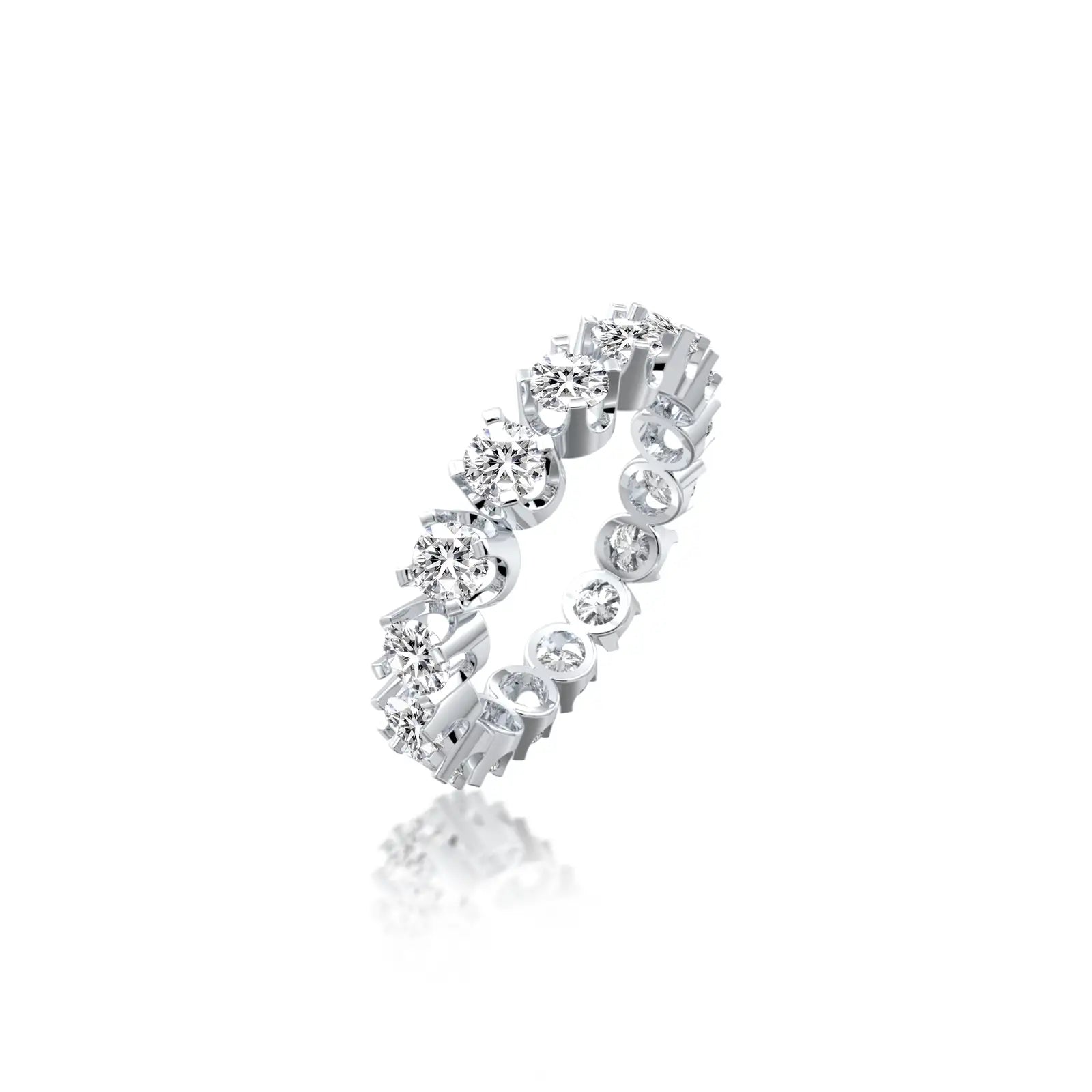 Harmony crown diamond band ring for office wear