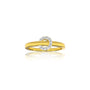 Gleaming loop diamond ring