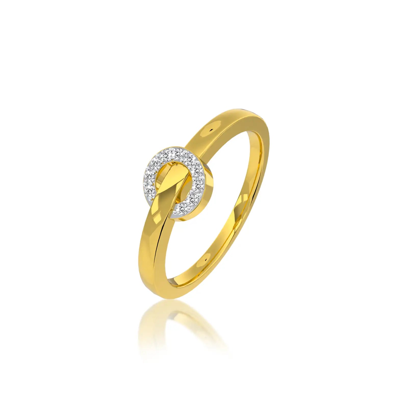 Gleaming loop diamond ring for women