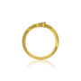 Decent gleaming loop diamond ring 