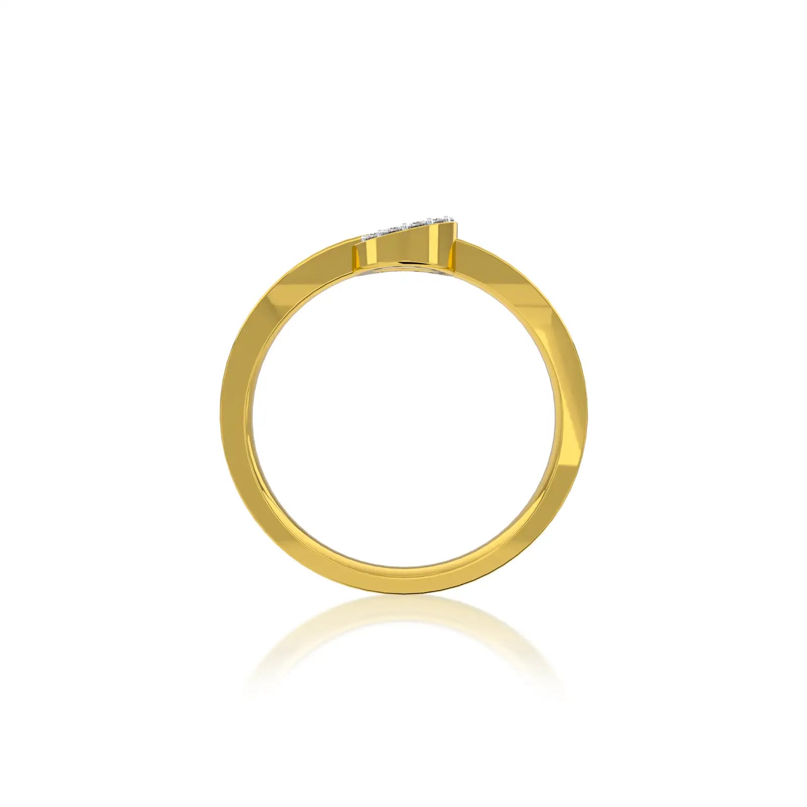 Decent gleaming loop diamond ring 