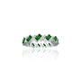 Emerald rhythm diamond ring for office wear