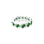 Emerald rhythm diamond ring