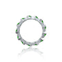 Unique emerald rhythm diamond ring 