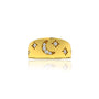 Celestial moon diamond ring