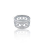 Regal lattice diamond ring