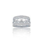 Trendy regal lattice diamond ring