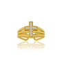 Divine cross diamond ring