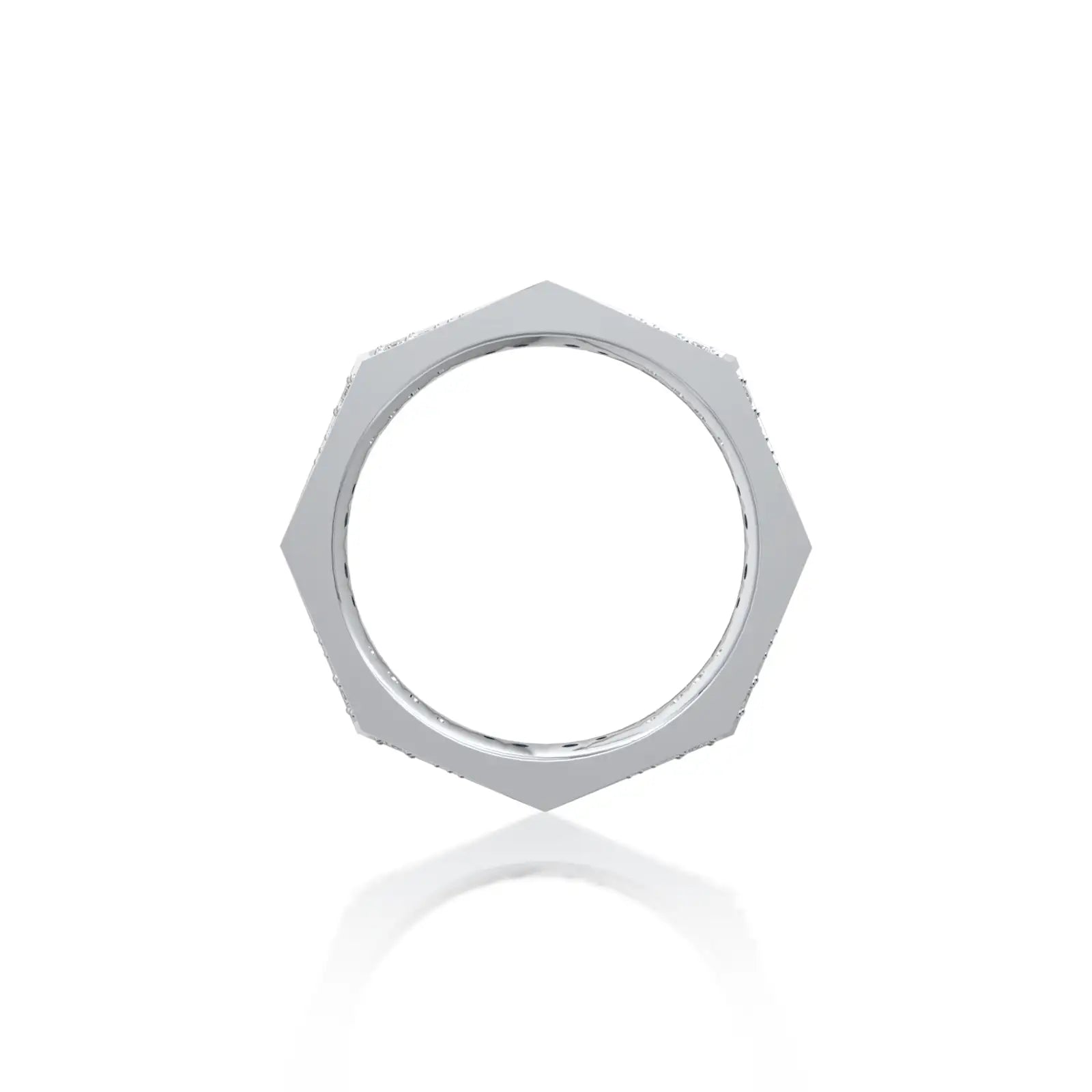 Vertex edge diamond ring for office wear