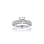 Round cluster double band diamond ring