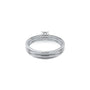 Round cluster double band diamond ring for office wear