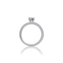 Stylish unisex round cluster double band diamond ring