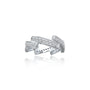 Criss cross diamond band ring