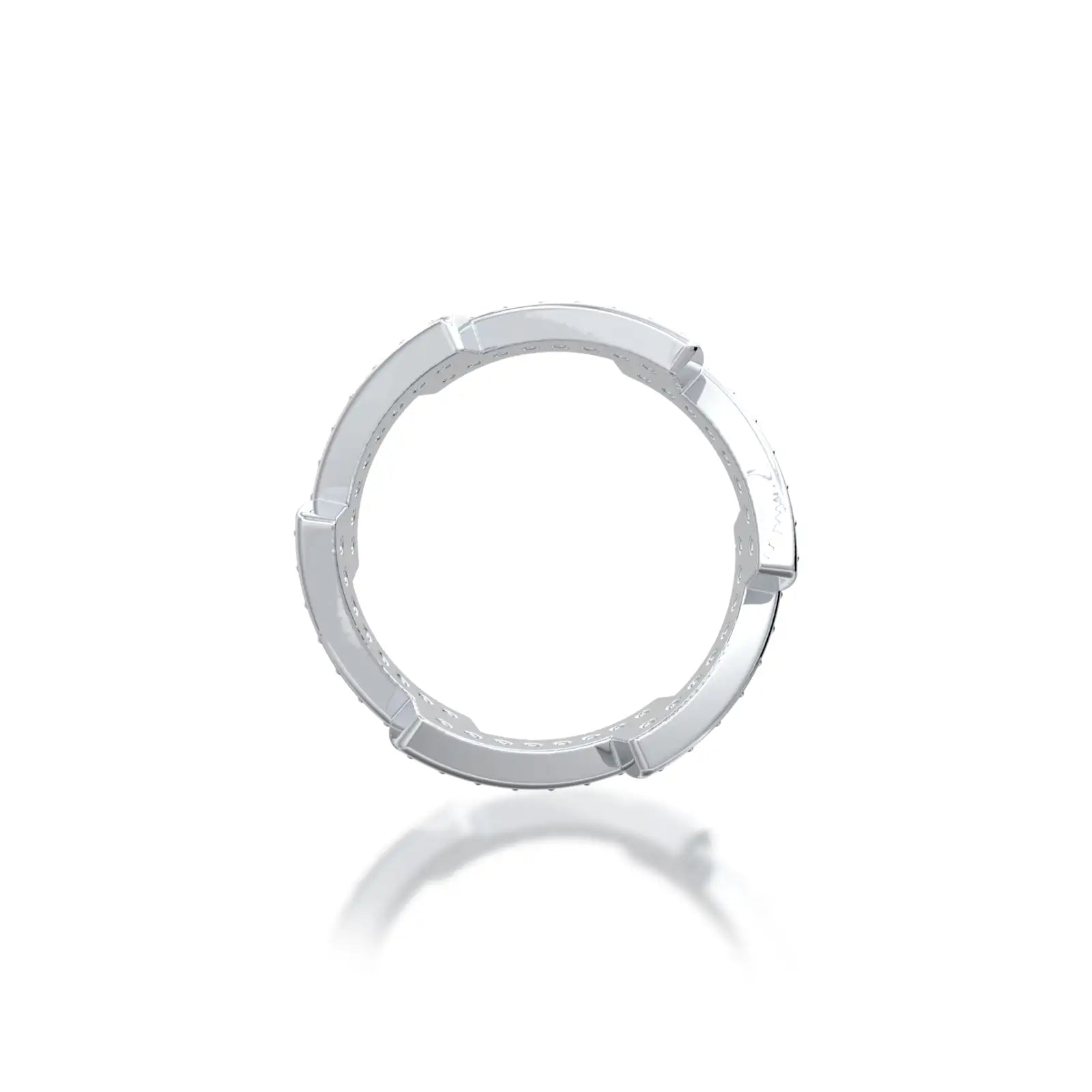Criss cross diamond band ring for women