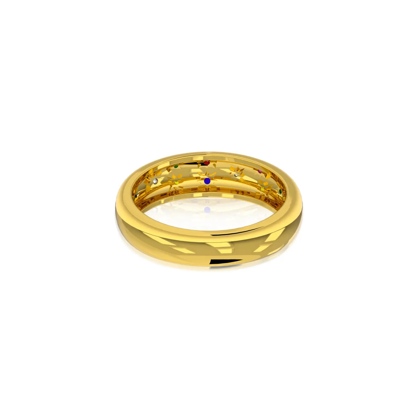 Trending celestial motif gold band for women