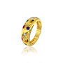 Celestial motif gold band for pretty girls