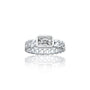 Emerald cut diamond chain ring for office wear
