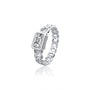 Emerald cut diamond chain ring for pretty girls