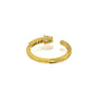 Trending pear diamond open top ring for women