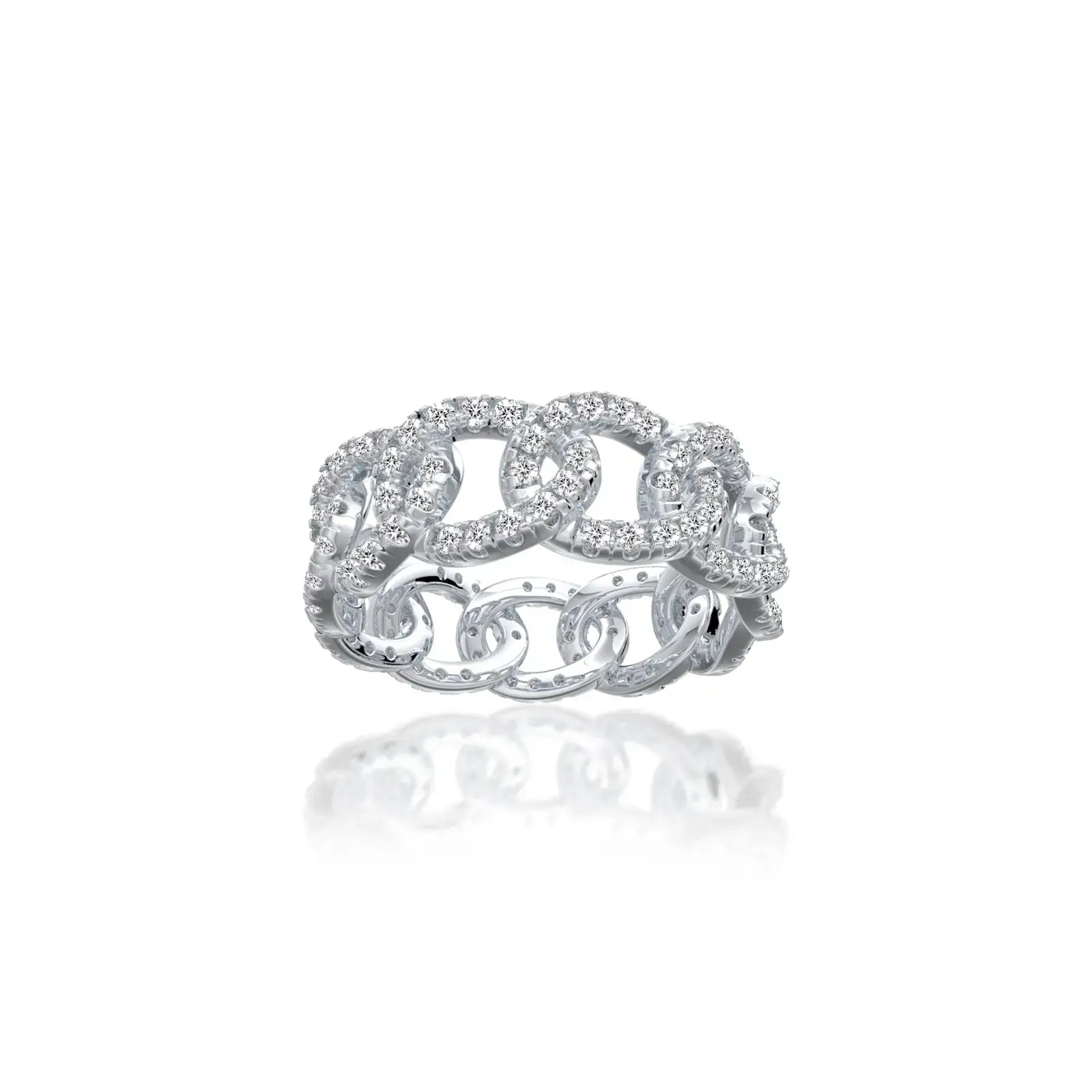 Circular harmony diamond band for office wear
