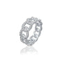 Elegant circular harmony diamond band