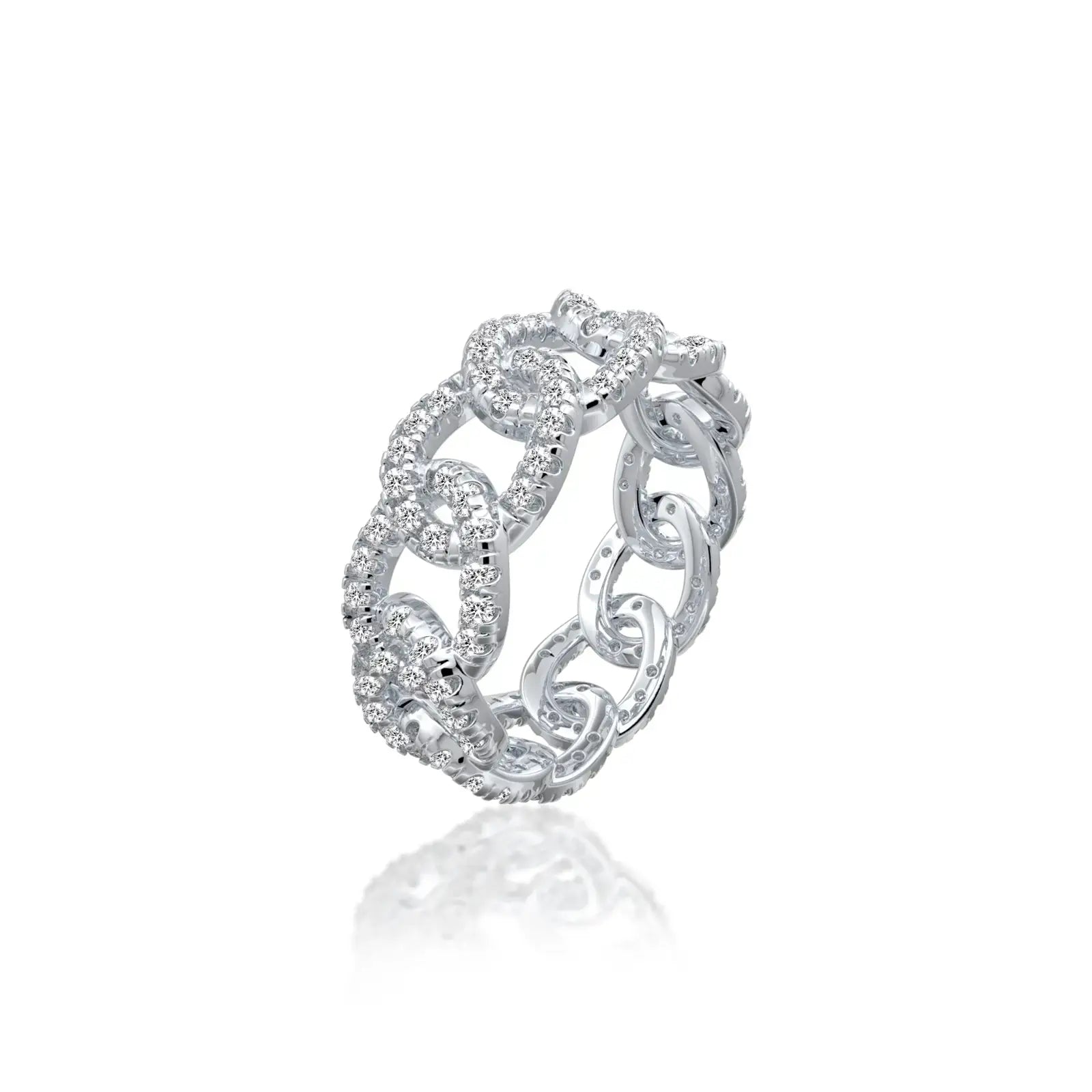 Elegant circular harmony diamond band