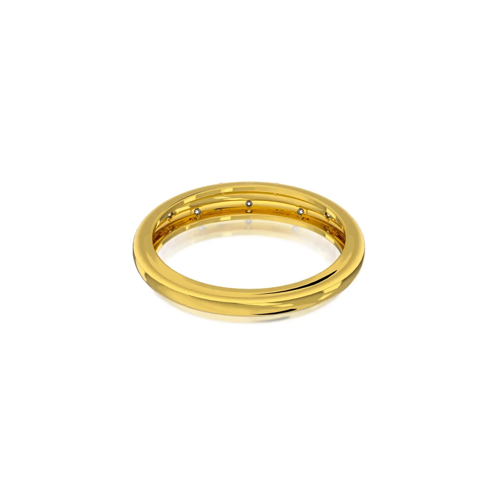 Trending star burst diamond gold band for women