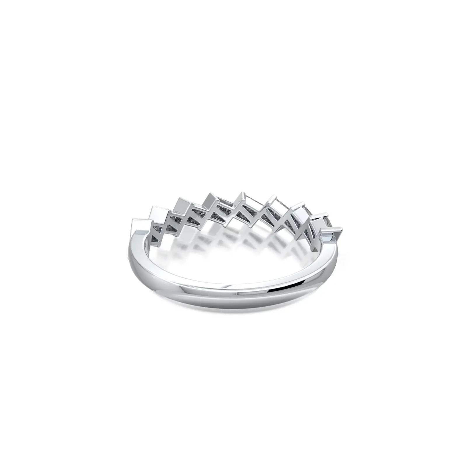 Trending zigzag princess diamond band  for women