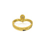 Trending Pear halo v shaped ring for women