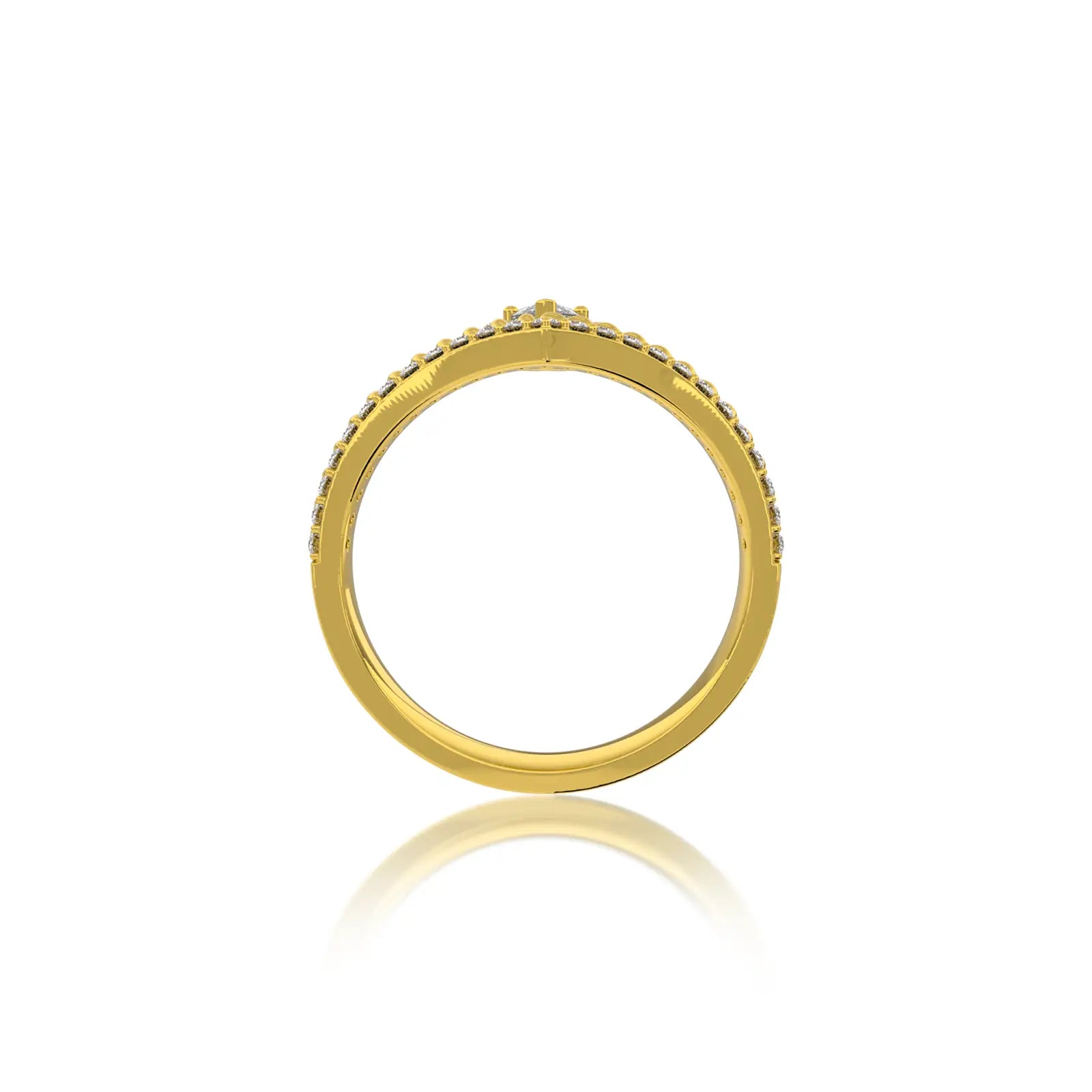 Pear halo v shaped ring valentine gift for women