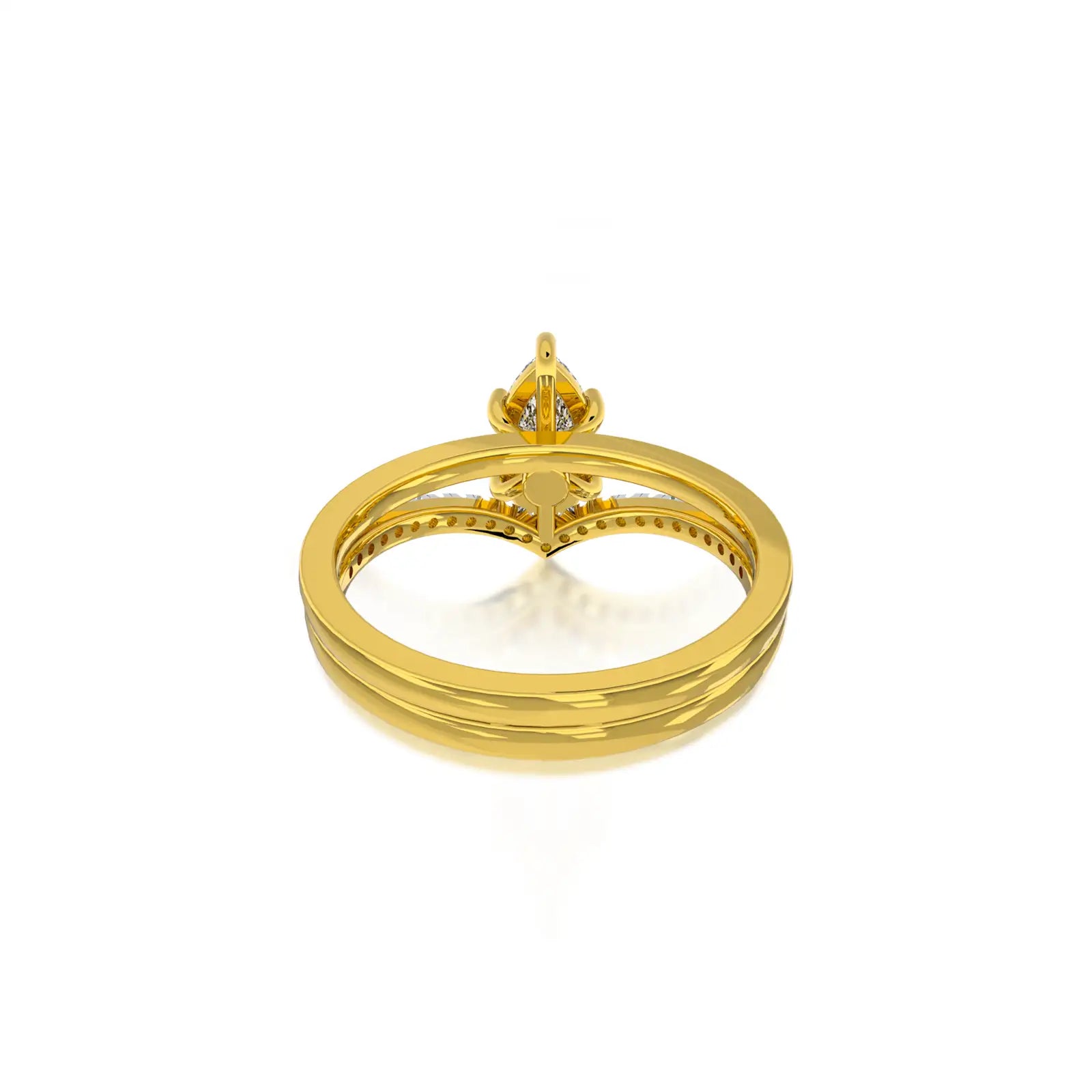 Trending marquise solitaire layered ring for women