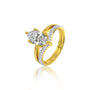 Marquise solitaire layered ring for pretty girls