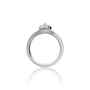 Pear halo split band ring valentine gift for women
