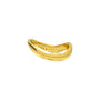 Trending curved diamond wave ring for women 