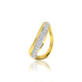 Curved diamond wave ring for pretty girls